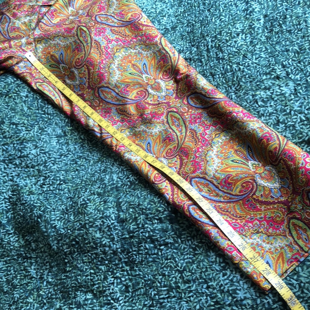 8 Silk Paisley Pants Audra Liz Claiborne - Picture 7 of 8